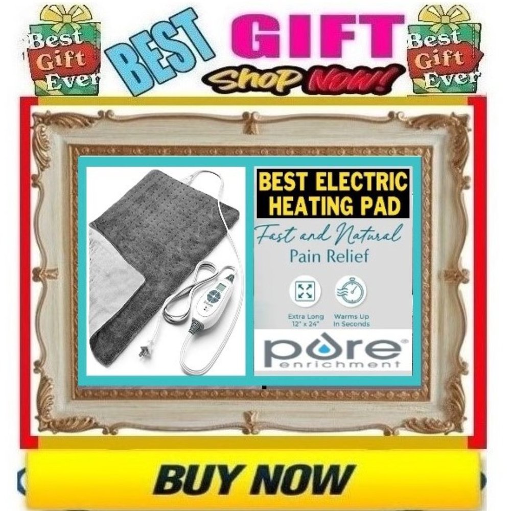 🛑 PURE ENRICHMENT Deluxe ➕ HEATING 🆒 PAD Pain Relief Electronic Plush BUY NOW